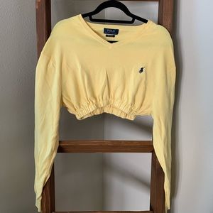 Ralph Lauren cropped yellow long sleeve
